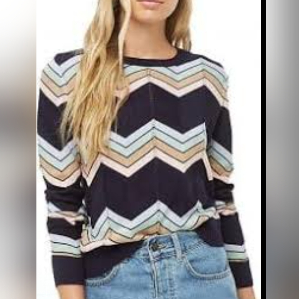 Forever 21 Multicolor Chevron Knit Sweater